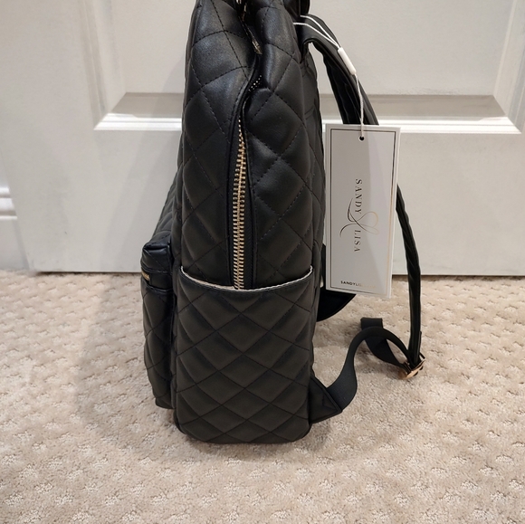 Sandy Lisa St. Tropez Quilted Backpack for Laptop 15.6\